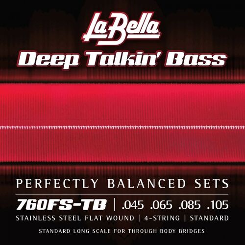 Juego de Cuerdas La Bella para Bajo Deep Talkin Standard Thru-Body 45-105