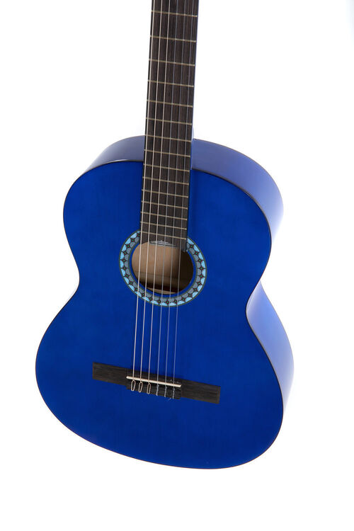 Guitarra clsica Basic 4/4 azul transparente