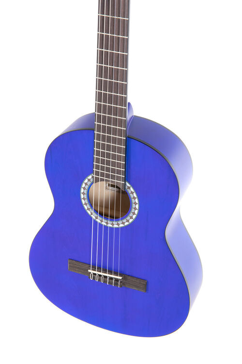 Guitarra clsica Basic 3/4 azul transparente