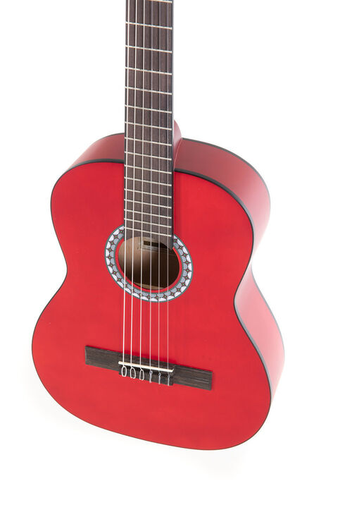 Guitarra clsica Basic 1/2 rojo transparente