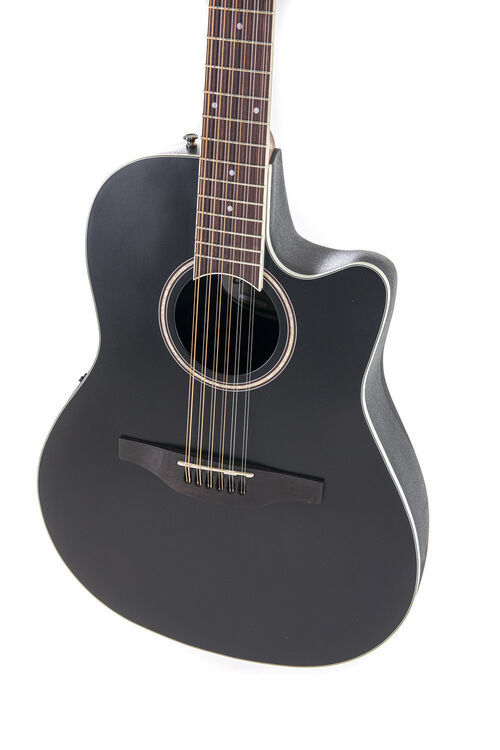 Guitarra electro-acstica AB2412II Mid Cutaway 12-string Black Satin