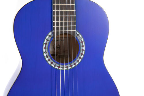 Guitarra clsica Basic 1/2 azul transparente