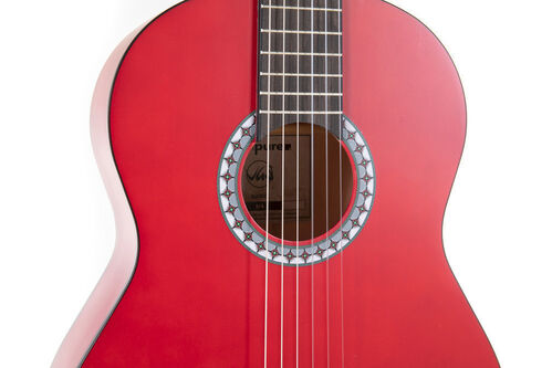 Guitarra clsica Basic 3/4 rojo transparente