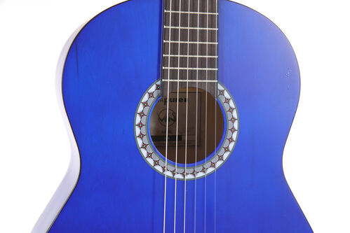 Guitarra clsica Basic 3/4 azul transparente