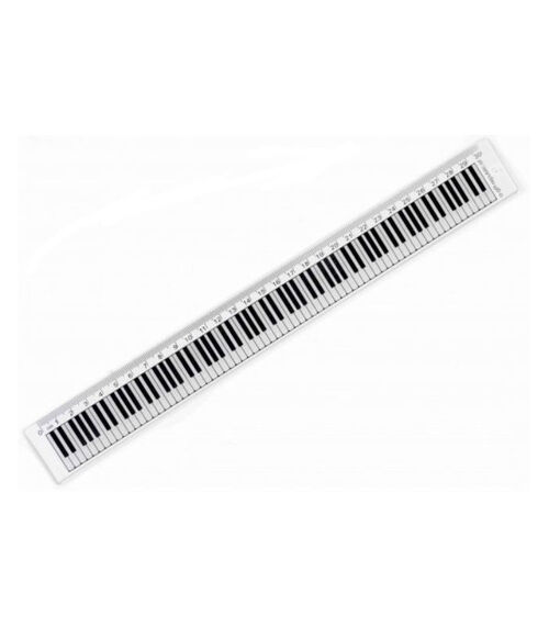 Regla 30 cm transparente teclado A-Gift-Republic R-1026