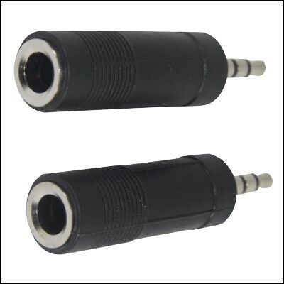 2612X2 Blister 1/4 Stereo F - 3.5mm Stereo M Kirlin 001 - Negro