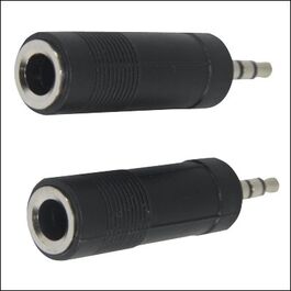 Blister Cables 1/4 Stereo F 3.5mm Stereo M Kirlin 2612X2 Negro