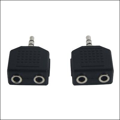 Blister Cables 3.5mm Trs M - 2 3.5mm Trs F Kirlin 2652X2 Negro