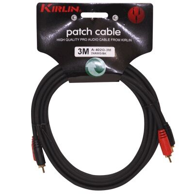 Cable Audio A-402G-1.5M 2 Rca - 2 Rca 24Awg Kirlin 001 - Negro