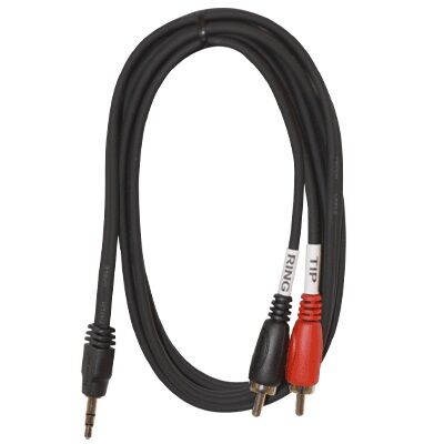 Cable Audio Ye-364-1.5M Mini Jack M - 2 Rca Kirlin 001 - Negro