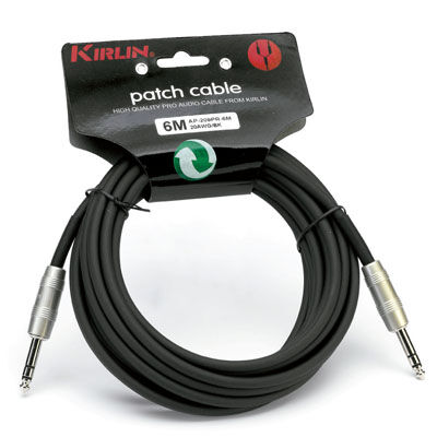 Cable Patch Ap-209Pr-6M Jack - Jack 20Awg Kirlin 001 - Negro