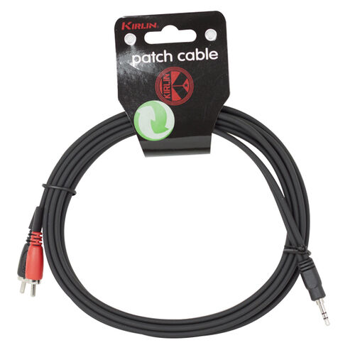 Cable Audio Ye-364-3M Mini Jack M - 2 Rca Kirlin Negro