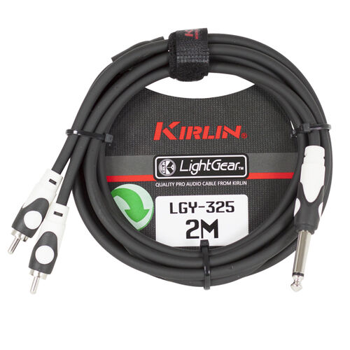 Cable Audio Lgy-325-2M Jack M - 2 Rca Kirlin 001 - Negro