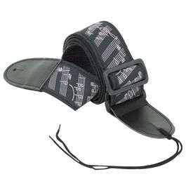 Bandolera Negro Guitarra N. 24 Notas Musicales Ortola