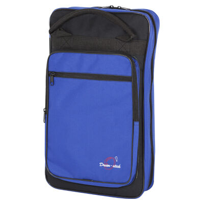 Funda Baquetas Bateria 8 Compartimentos Negro Azul Ortola