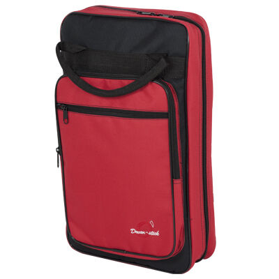 Funda Baquetas Bateria 8 Compartimentos Negro Rojo Ortola