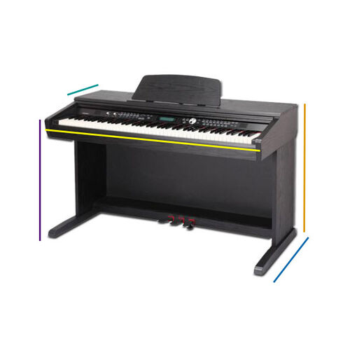 Funda Piano Digital Yamaha Cvp 508 C/Velcro 10mm Ortola 001 - Negro