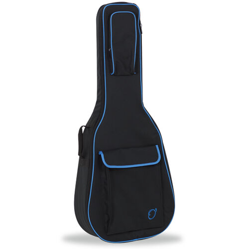 Funda Guitarra Clasica 20mm PE 47 Mochila sin Logo Ortola Negro y Turquesa