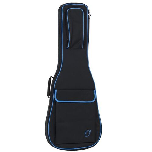 Funda Guitarra Electrica 20mm Pe Ref. 47 Mochila Con Logo Ortola 042 - Negro turquesa