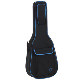 Funda Guitarra Acustica 20mm Pe 47 Mochila sin Logo Ortola Negro y Turquesa