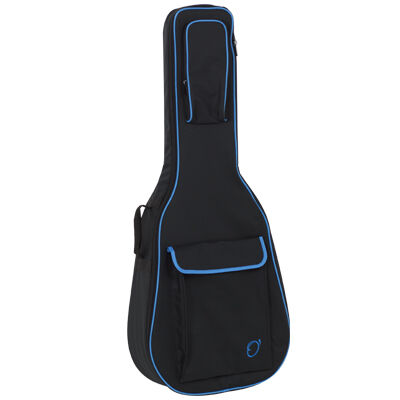 Funda Guitarra Acustica 20mm Pe Ref. 47 Mochila Sin Logo Ortola 042 - Negro turquesa