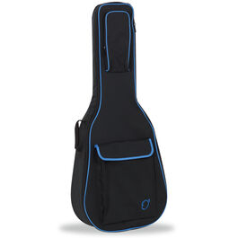 Funda Guitarra Cadete 3/4 47 Mochila sin Logo Ortola Negro y Turquesa