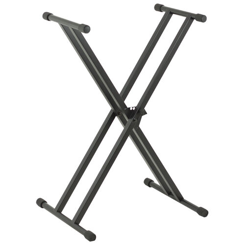 Soporte Teclado Doble/Double Keyboard Stand St001 Ortola 001 - Negro