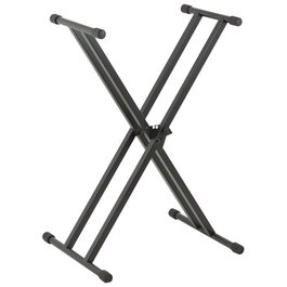 Soporte Teclado Doble/Double Keyboard Stand St001 Ortola Negro