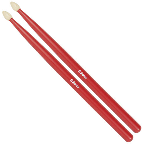 Baqueta Rojo Pintado Oscuro Tambor Reglamento Par 02000 Gonalca