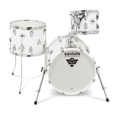 Set Compact Santafe 16X15/13X11/10X8 Sc0009 Santafe Drums 410 - Gc0075 blanco opaco