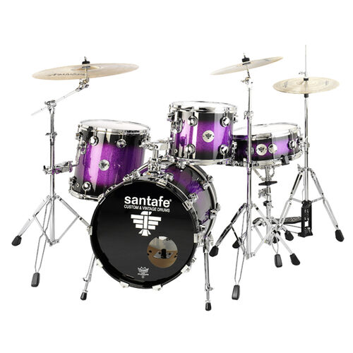 Set Jazz Resurrection Colores Sn0010 Santafe Drums Natural Sunburst Nogal