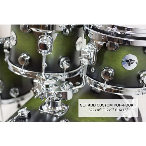Set Abd Custom Pop-Rock II 22X18/12X9/16X16F Sb0060 Santafe Drums