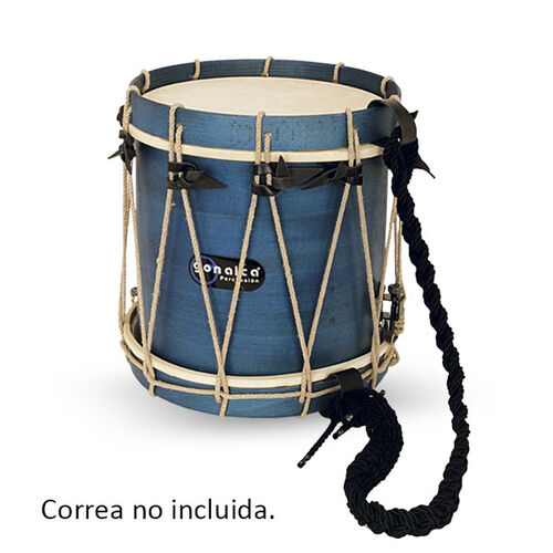 Tamboril Vasco/Vasko Cuerda 25X25Cm 04350 Gonalca Azul Pintado