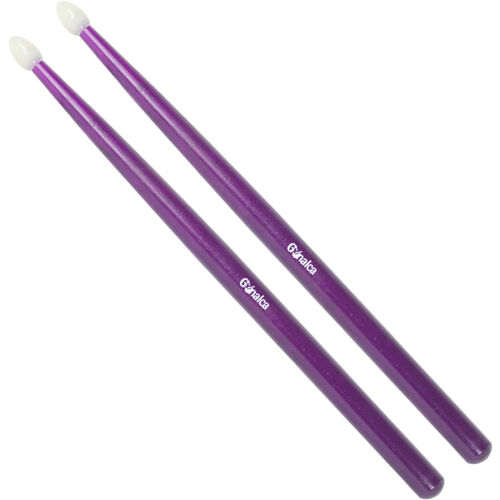 Baqueta Tambor Morado Claro Bola Nylon Duro Par 02081 Gonalca