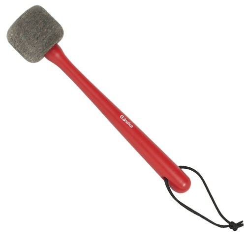 Maza Bombo Timbal Fieltro Mango Correa 02642 Gonalca Rojo Pintado Oscuro