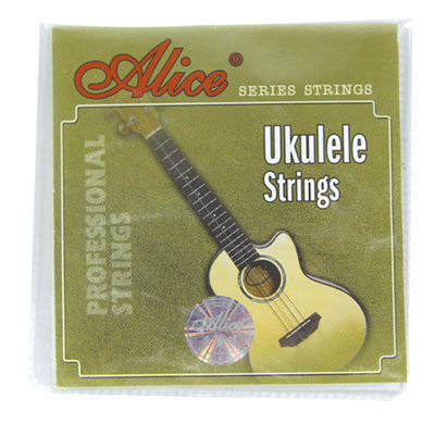 Juego Cuerdas Ukelele Au02 Nylon Negro Alice 001 - Negro