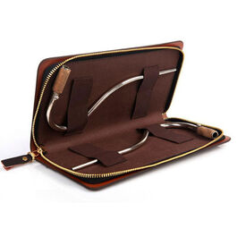 Funda Dos Boquillas Fagot Piel 6535 Fbm Omb Marron