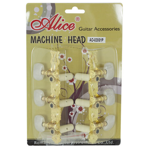 Par Clavijeros Guitarra Blancos A0-020B1P Dorados Alice