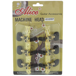 Par Clavijeros Guitarra Negros A0-020B3P Dorados Alice