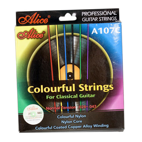 Juego Cuerdas Guitarra Clasica Multicolor A107C Alice