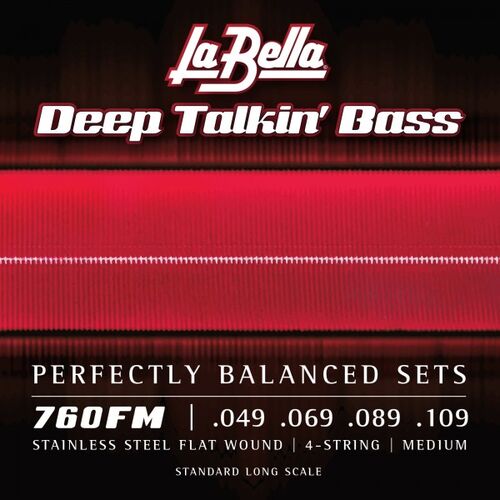 Juego de Cuerdas La Bella para Bajo Deep Talkin Medium 49-109