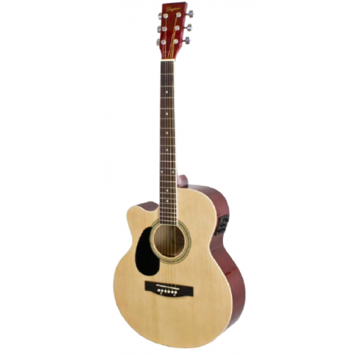 Guitarra Acstica Daytona A401ce Electrificada Natural Zurda Mini Jumbo