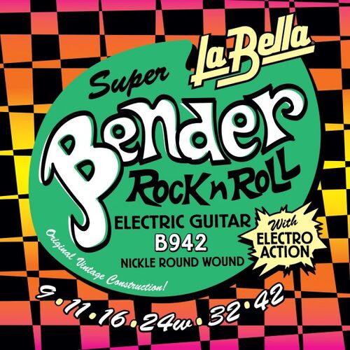 Juego de Cuerdas para Guitarra Elctrica La Bella Super Bender Super Light 09-42