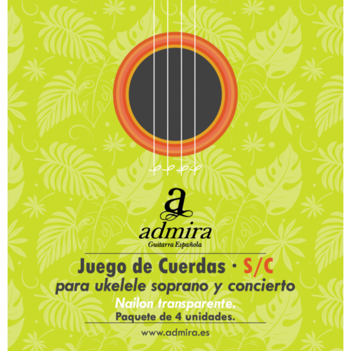 Juego de Cuerdas para Ukelele Soprano Y Concierto Admira Ca500uksc Nailon