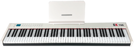 Piano De Escenario Ek Ekt88bk Portable Con Bateria Recargable Blanco