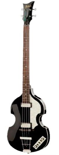 Bajo Violín Höfner Hct Serie Contemporary Negro