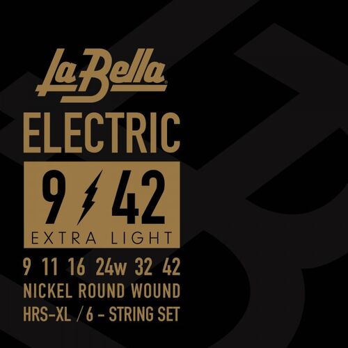 Juego de Cuerdas La Bella Hrs para Guitarra Elctrica Extra Light 09-42