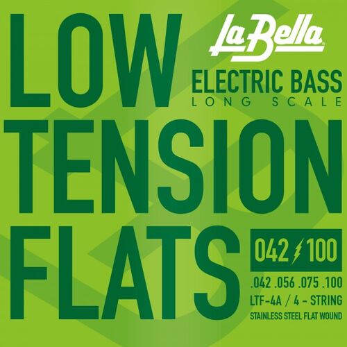 Juego de Cuerdas La Bella para Bajo Low Tension Flats 42-100