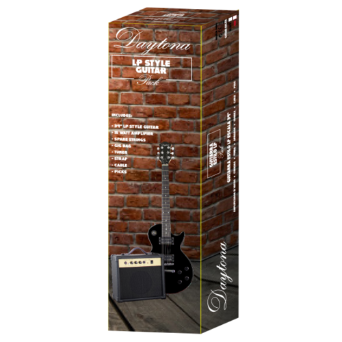 Pack de Guitarra Eléctrica Daytona Tipo Les Paul Negro