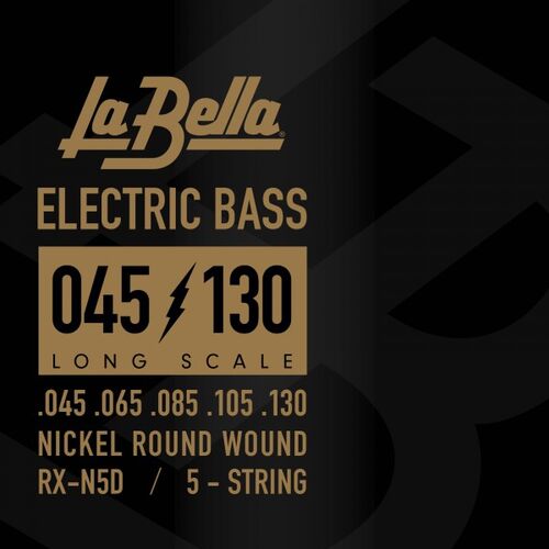 Juego de Cuerdas La Bella para Bajo Rx Nickel 5 Cuerdas 45-130